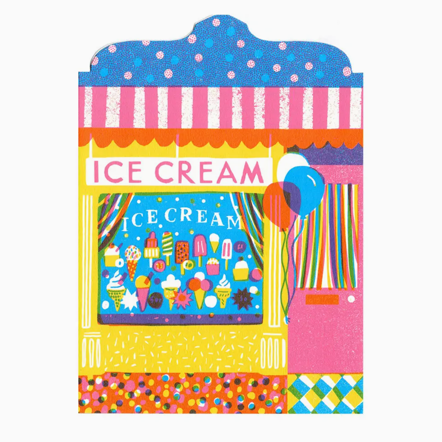 Ice Cream Shop Greetings Card