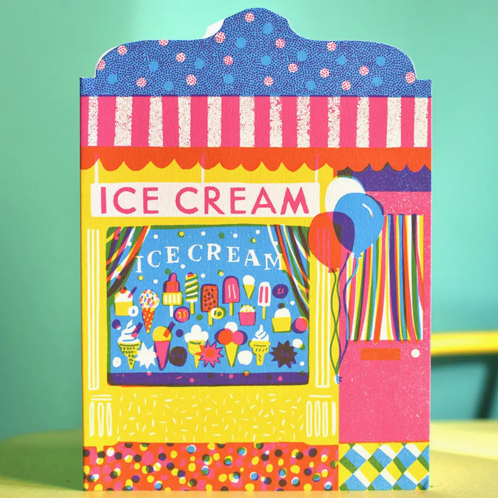 Ice Cream Shop Greetings Card