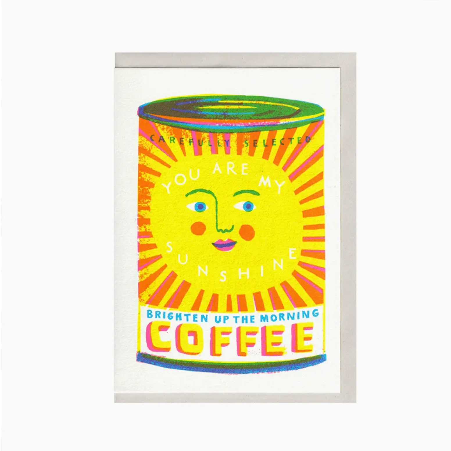 Brighten up the morning Coffee Greetings Card