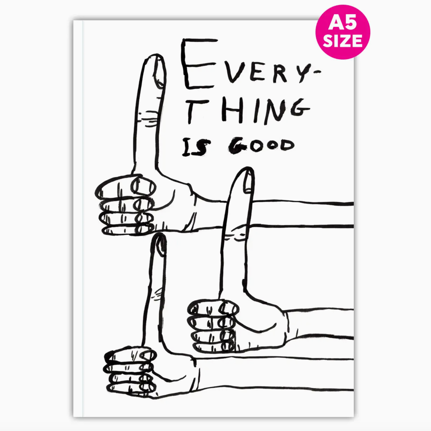 Notebook A5 : Everything is Good by David Shrigley
