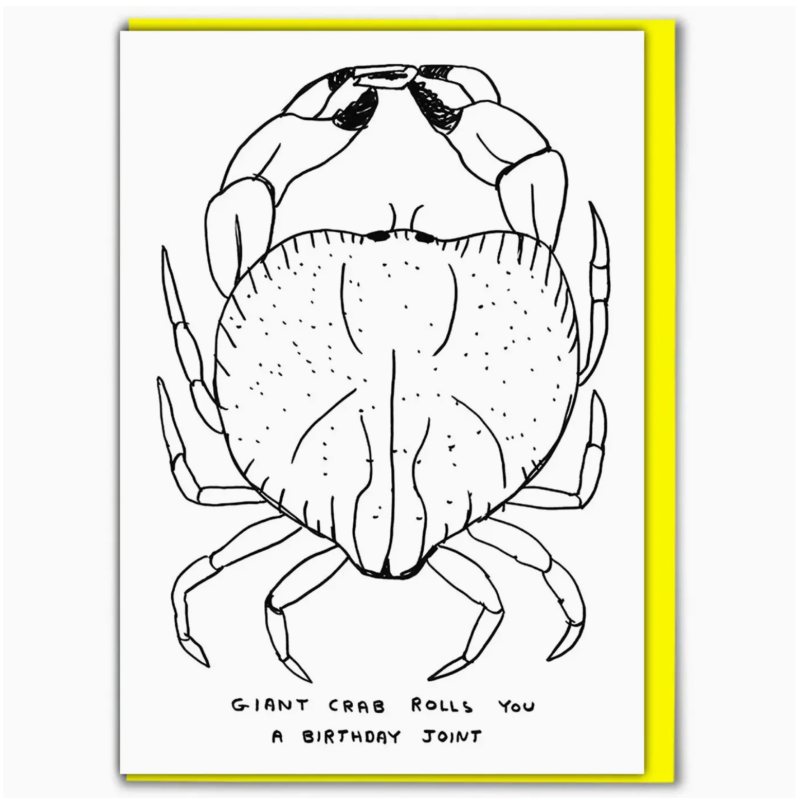 David Shrigley Greetings Card : Giant Crab