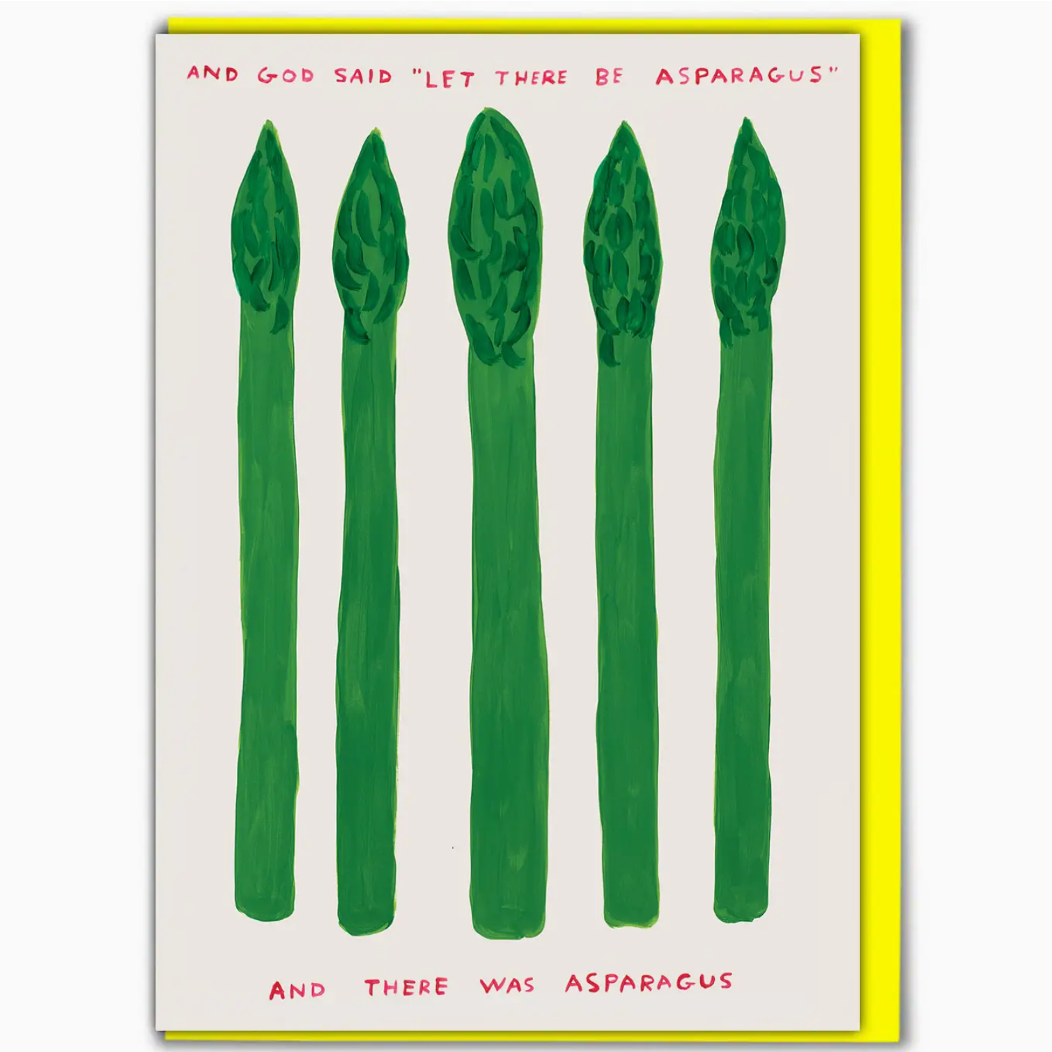 David Shrigley Greetings Card : Asparagus