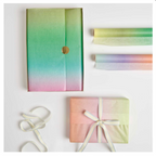 Ombre Tissue Gift Wrap : Turquoise Pink