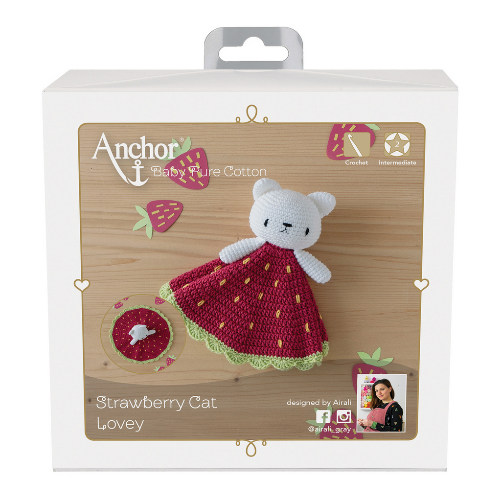 Lovey Crochet Kit : Strawberry Cat