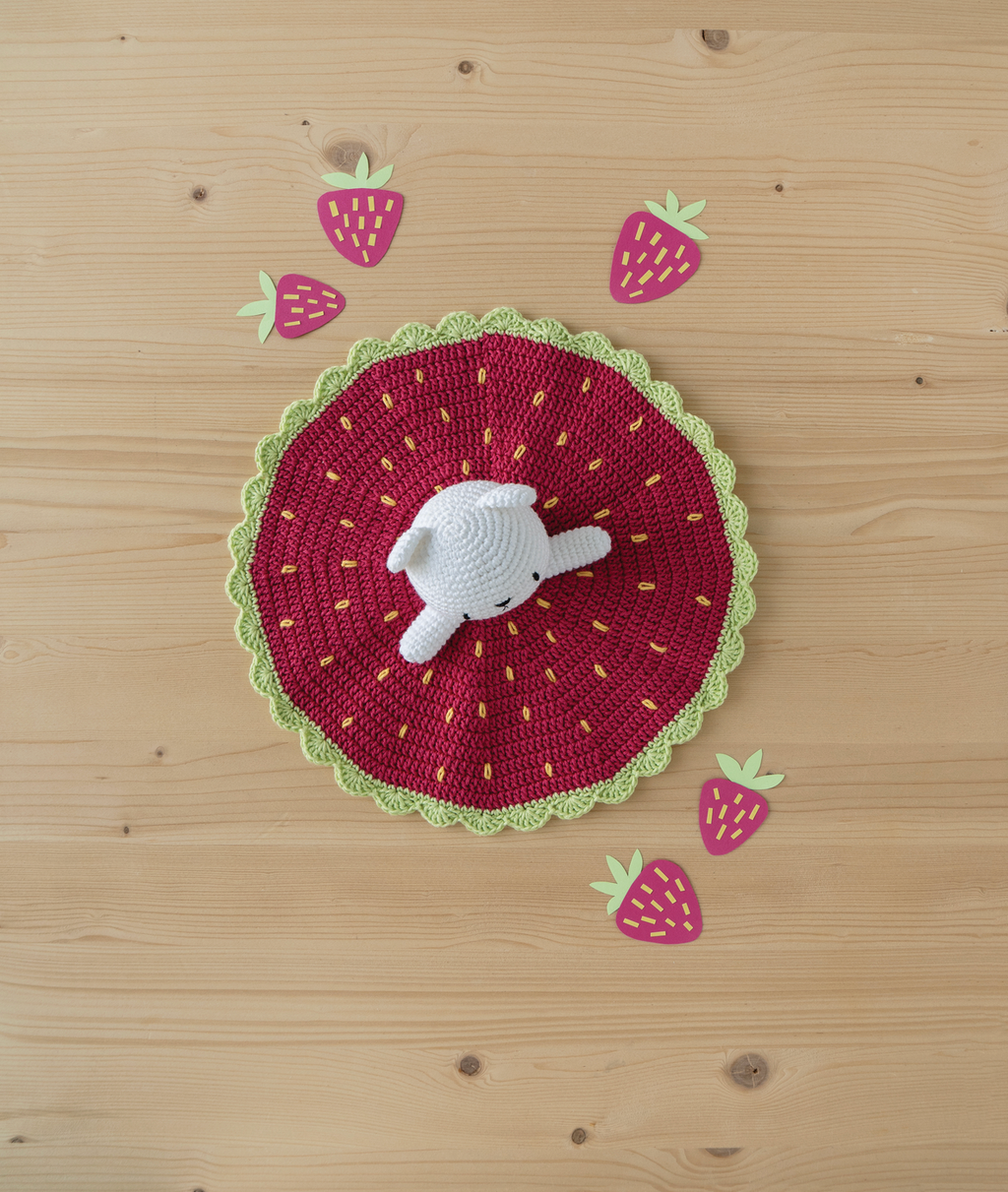 Lovey Crochet Kit : Strawberry Cat