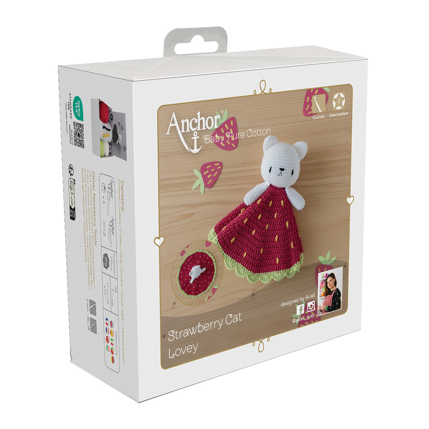 Lovey Crochet Kit : Strawberry Cat