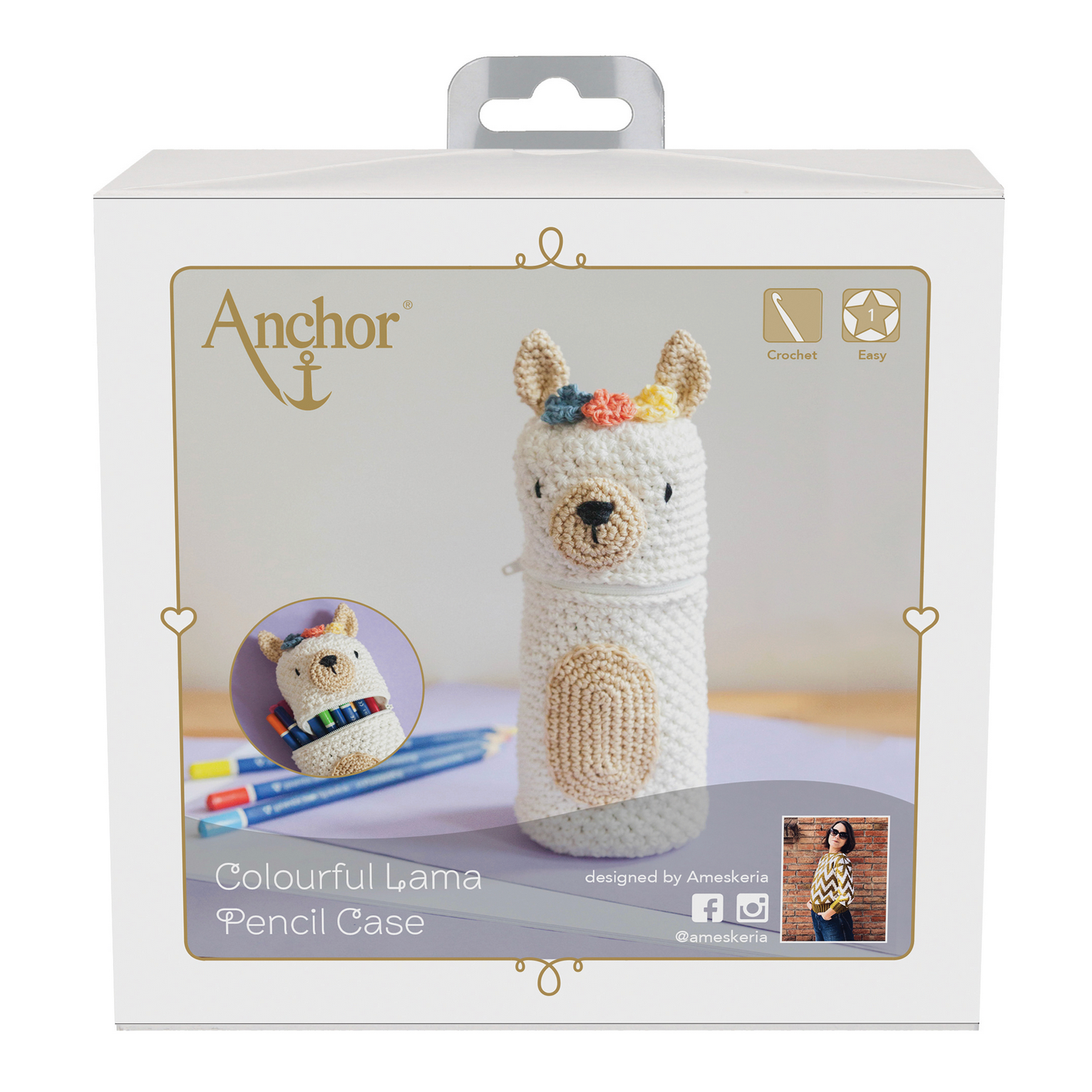 Crochet Kit Pencil Case : Llama