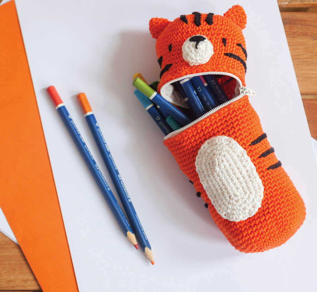 Crochet Kit Pencil Case : Tiger