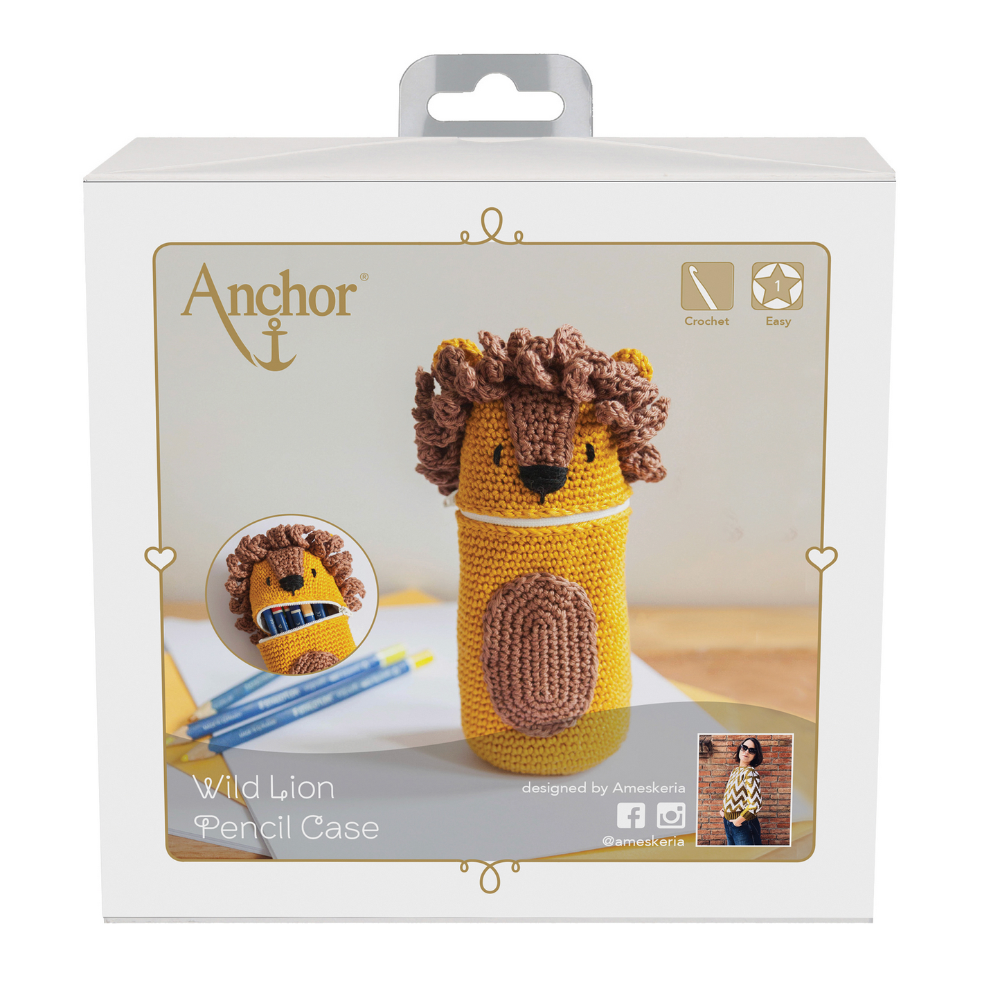 Crochet Kit Pencil Case : Lion
