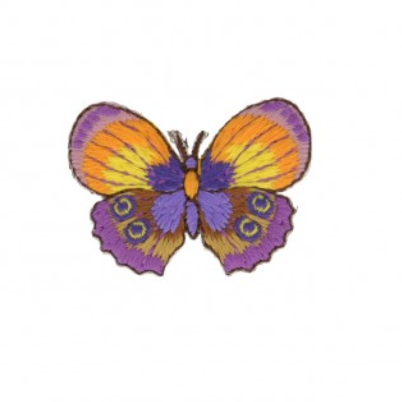 Purple Butterfly : Iron On Patch Motif