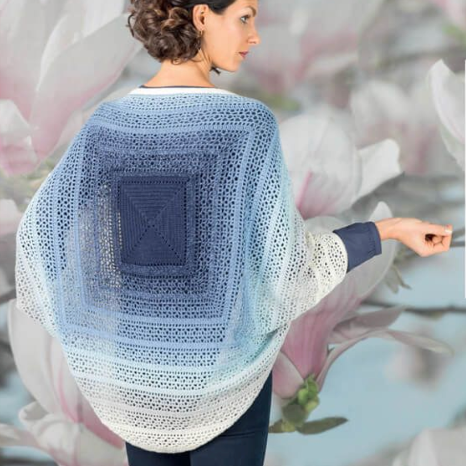 Crochet Kit : Indigo Shrug