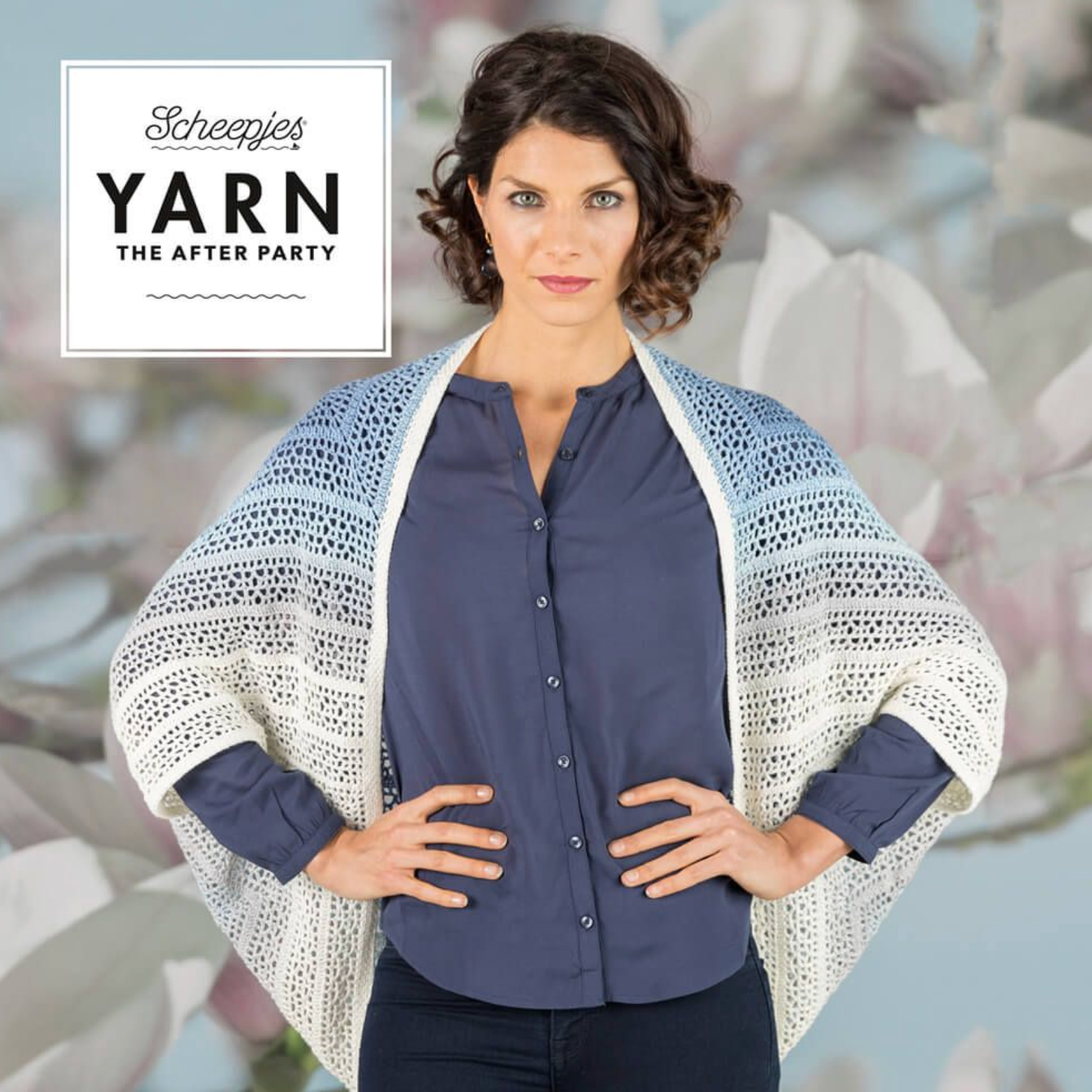 Crochet Kit : Indigo Shrug