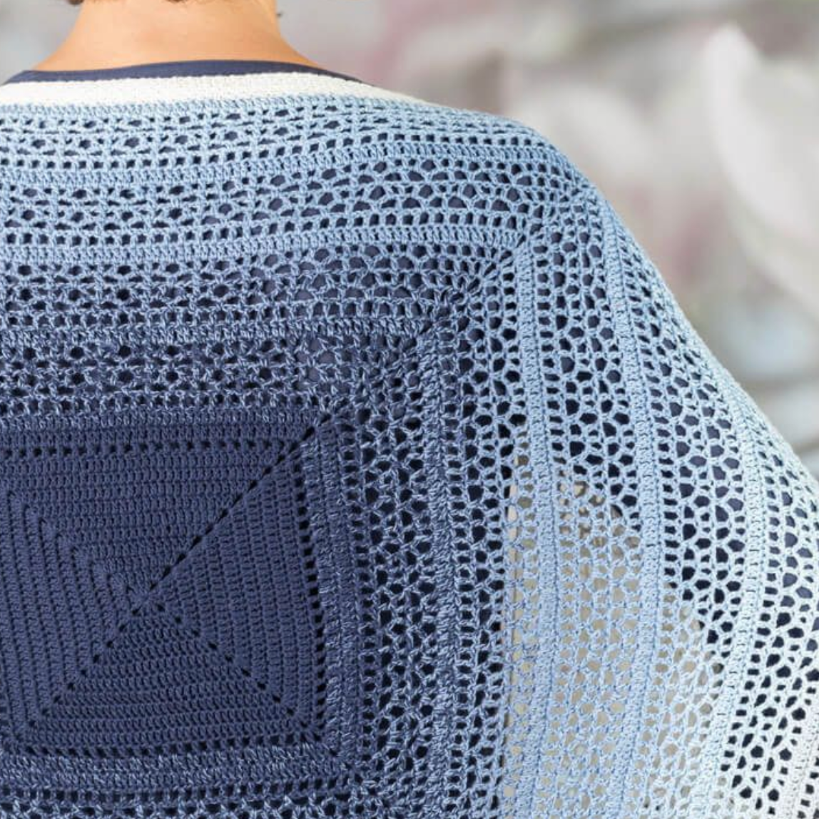 Crochet Kit : Indigo Shrug