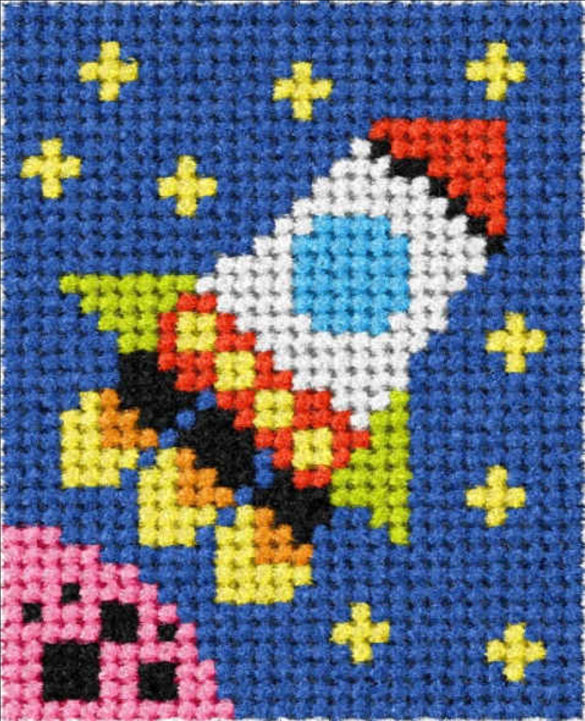 Kids Needlepoint Kit -  : My First Embroidery : Rocket