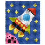 Kids Needlepoint Kit -  : My First Embroidery : Rocket