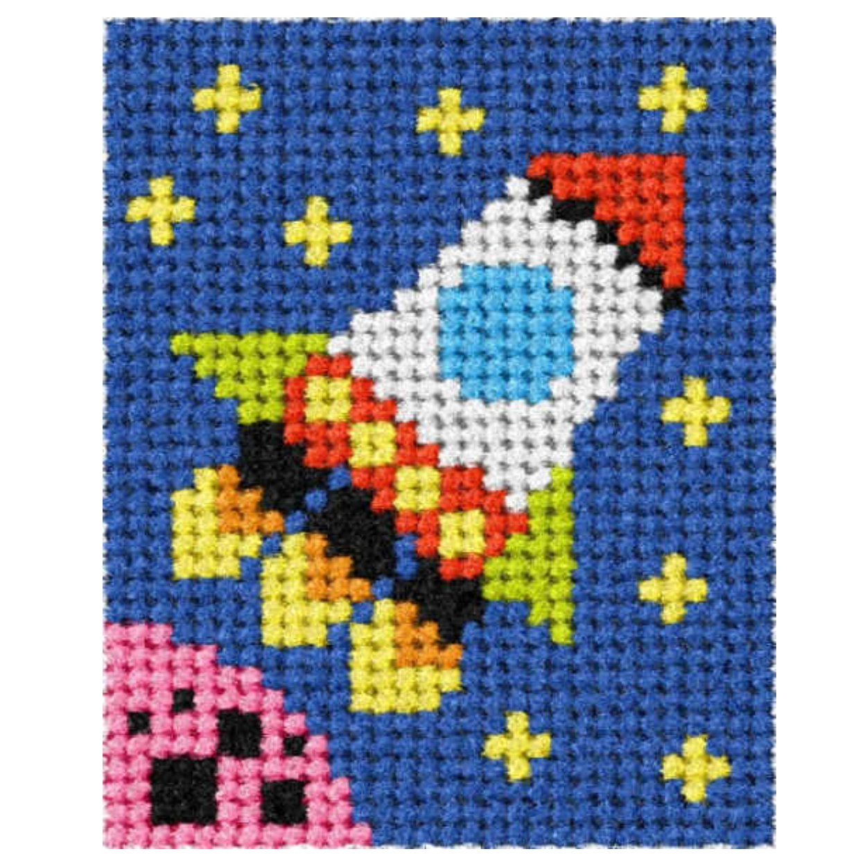 Kids Needlepoint Kit -  : My First Embroidery : Rocket