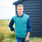 Men's Gilet Tank Knitting Pattern  9953 for Double Knit DK
