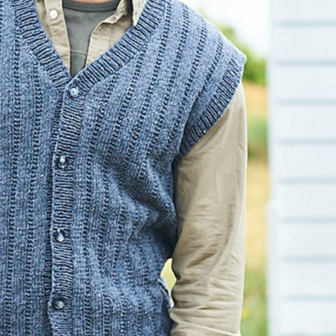 Men's Gilet Tank Knitting Pattern  9953 for Double Knit DK