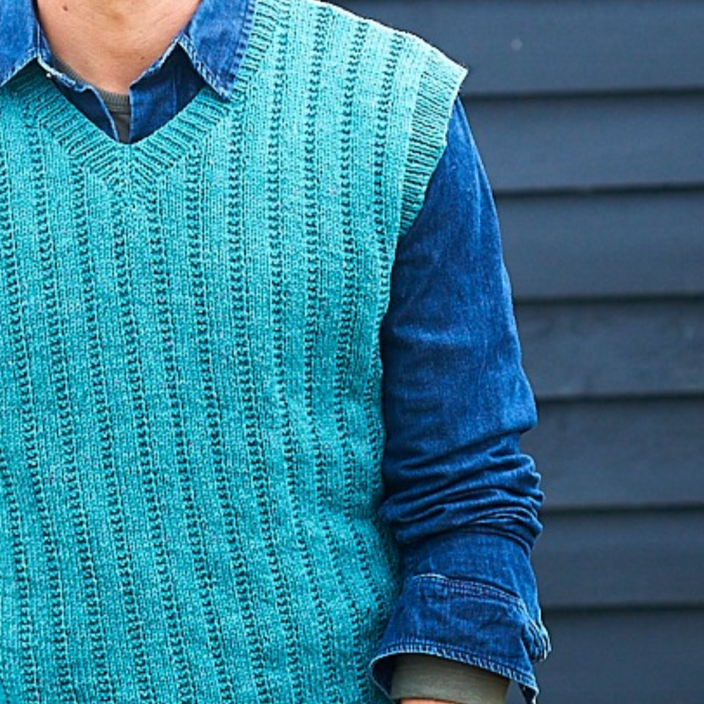 Men's Gilet Tank Knitting Pattern  9953 for Double Knit DK