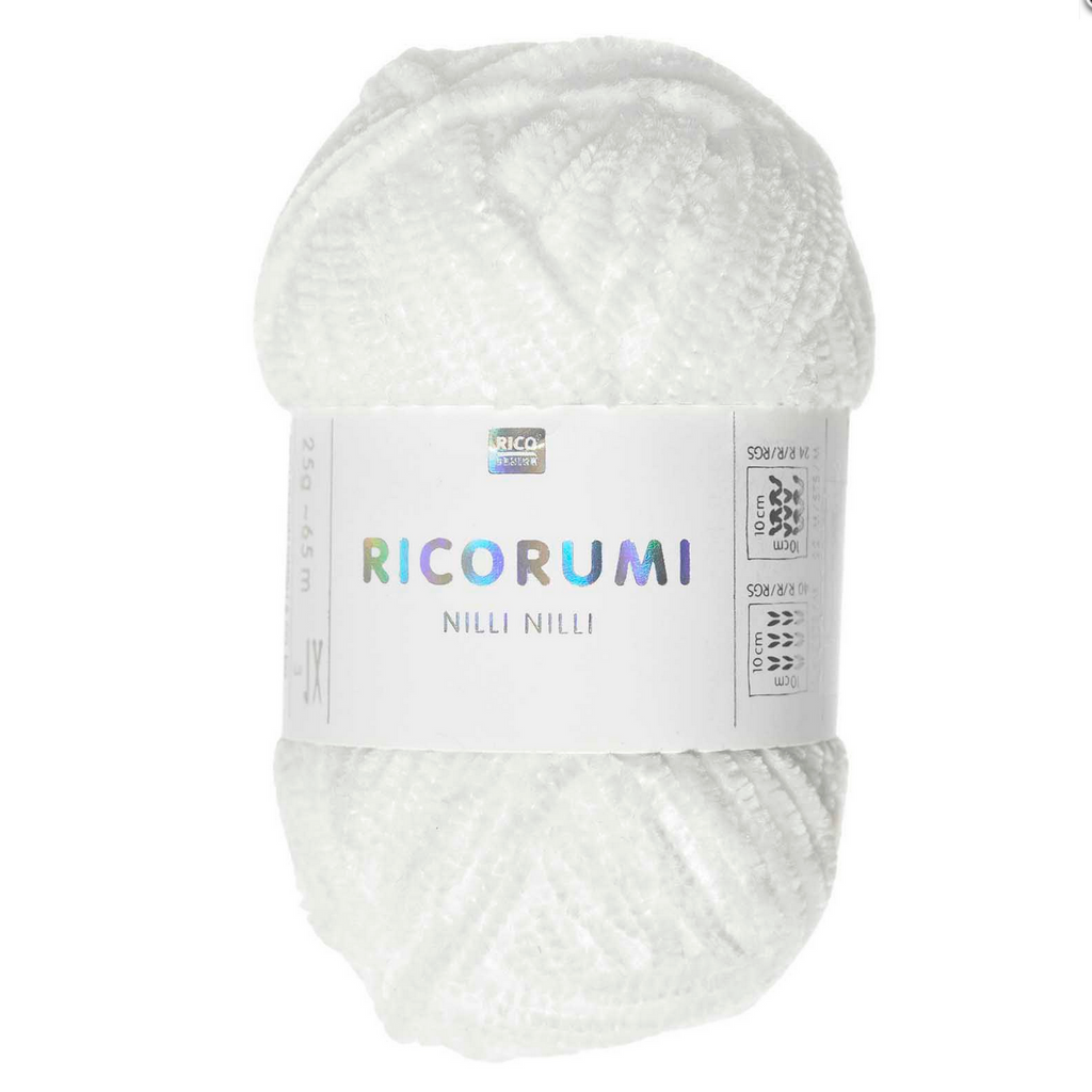 Ricorumi 25g Nilli Nilli Chenille : White 001