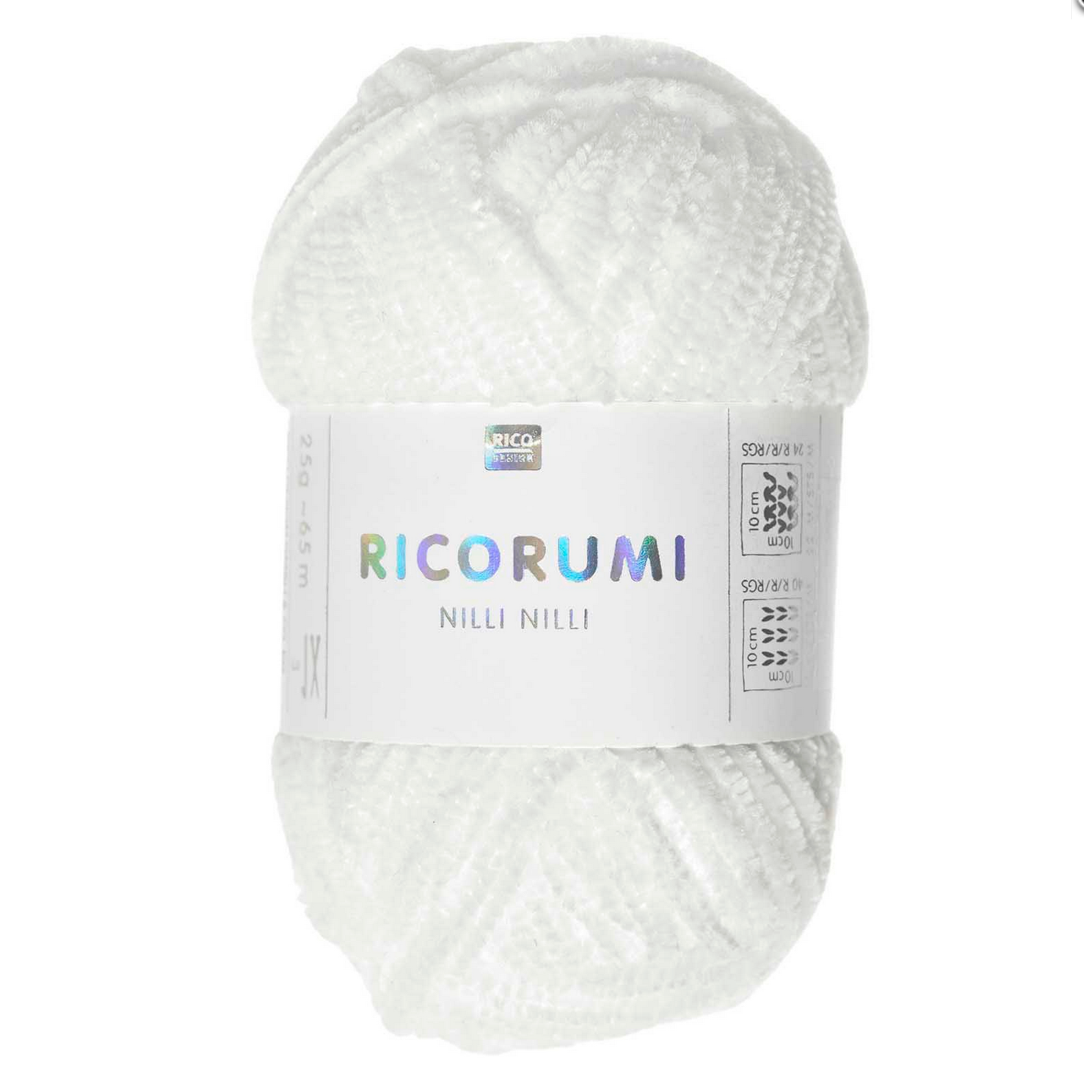 Ricorumi 25g Nilli Nilli Chenille : White 001