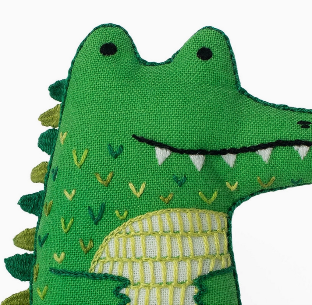 Alligator Plushie Embroidery Kit