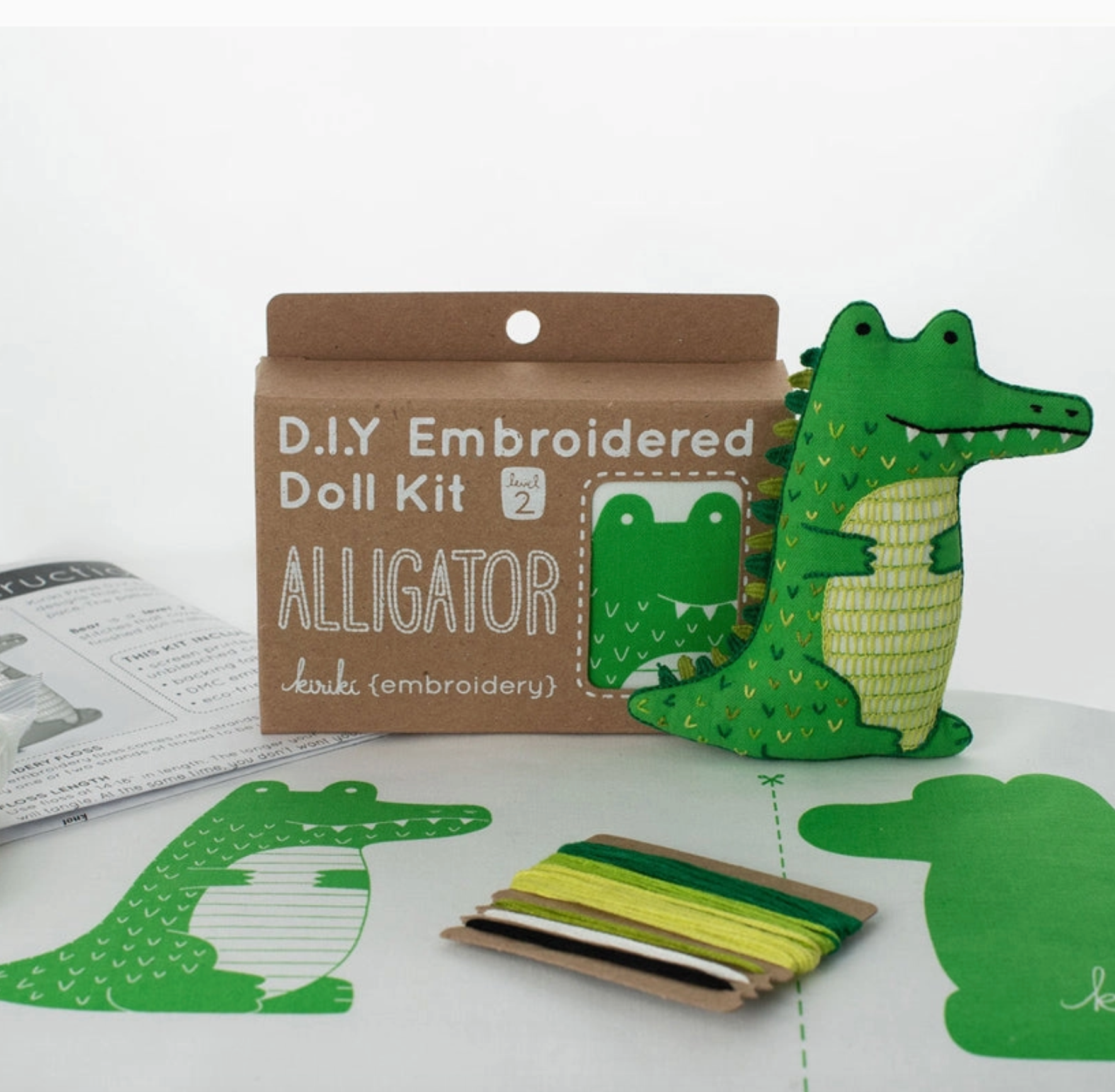 Alligator Plushie Embroidery Kit