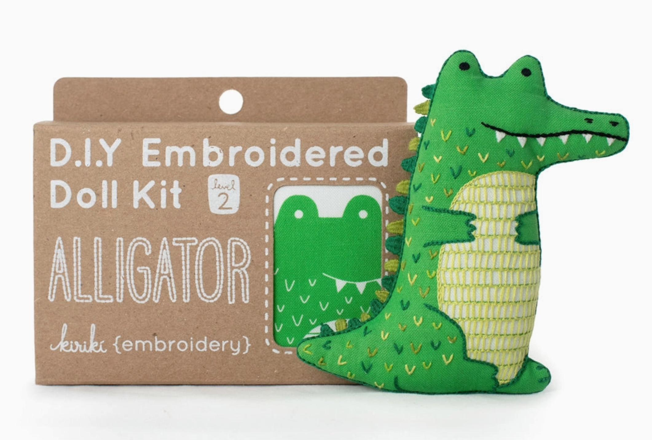 Alligator Plushie Embroidery Kit