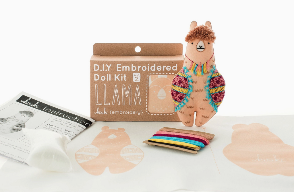 Llama Plushie Embroidery Kit