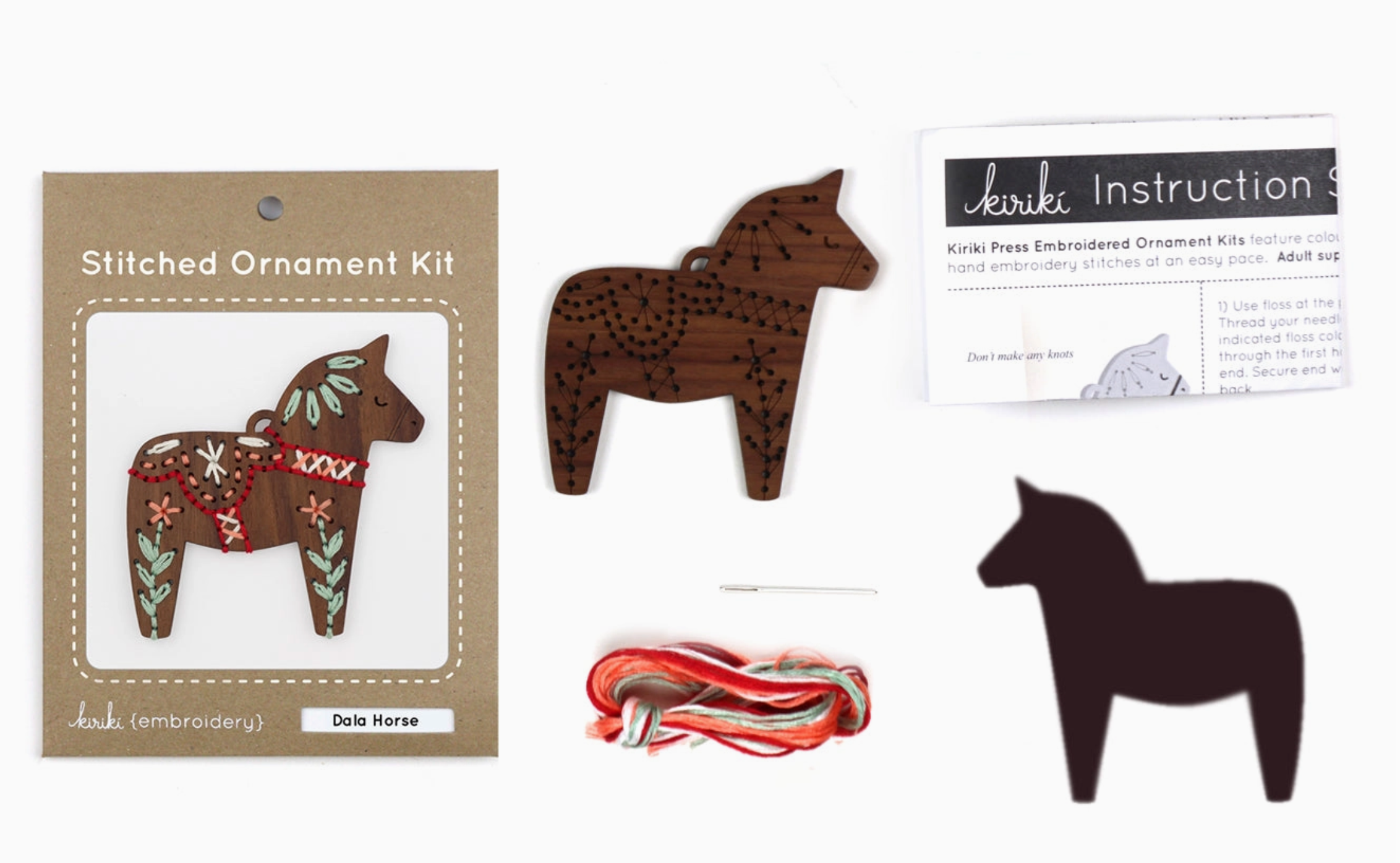 Dala Horse : DIY Stitched Ornament Kit