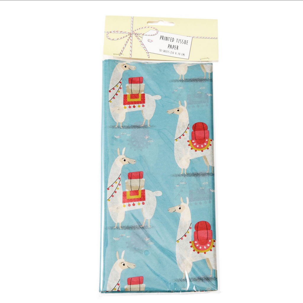 Tissue Paper : 10 sheets : Llamas