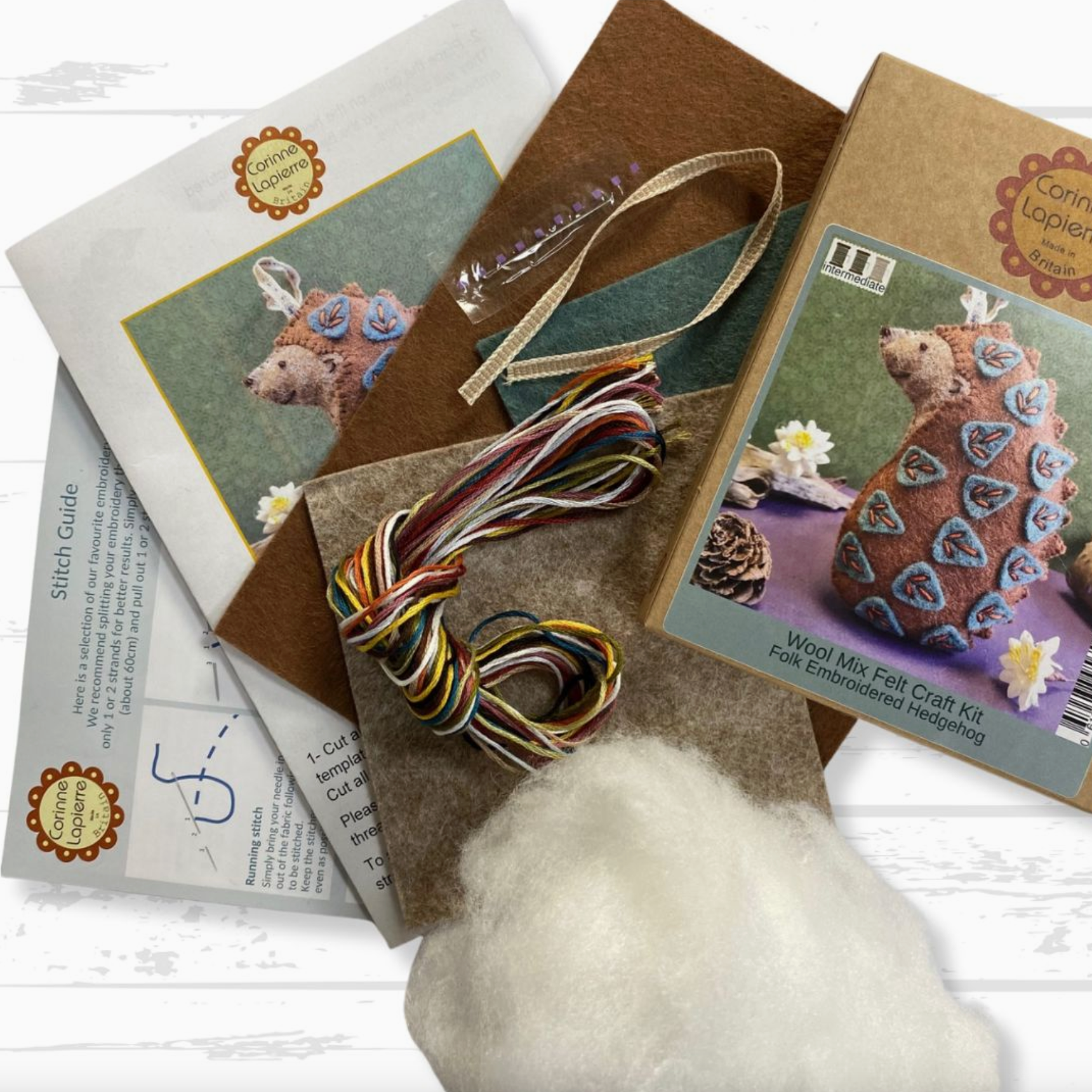 Folk Hedgehog Felt Craft Mini Kit