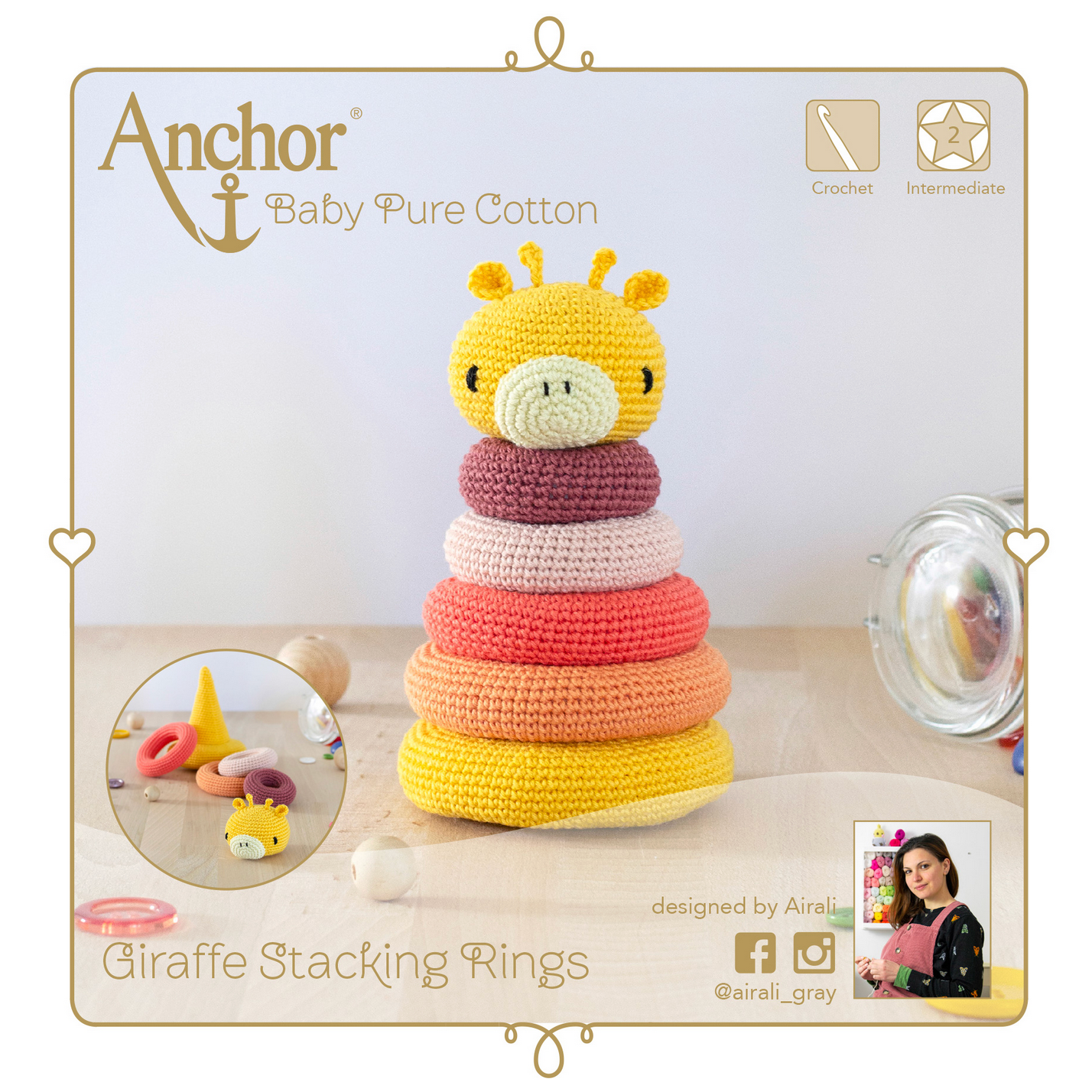 Crochet Kit Stacking Toy : Giraffe