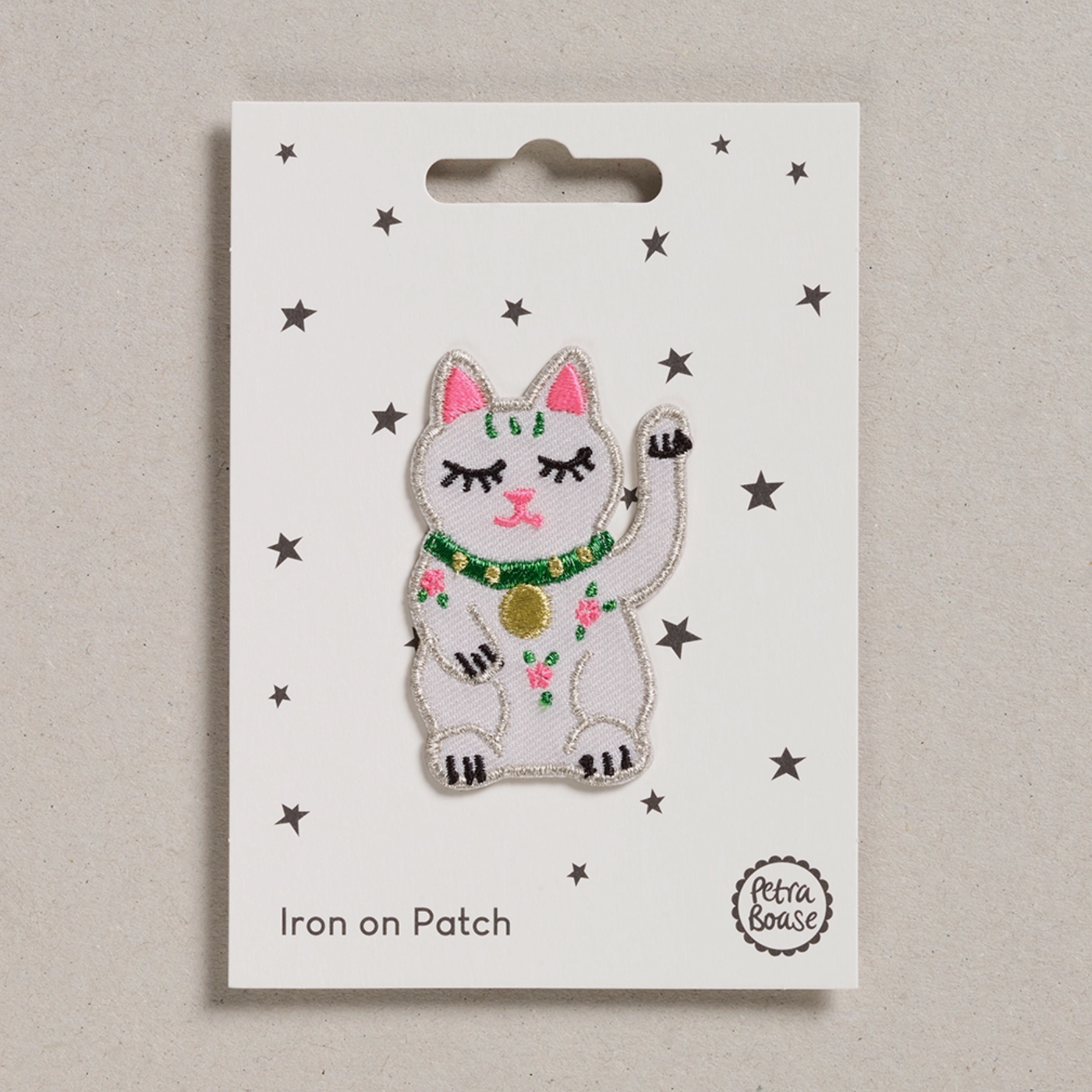 Lucky Cat Iron On Patch