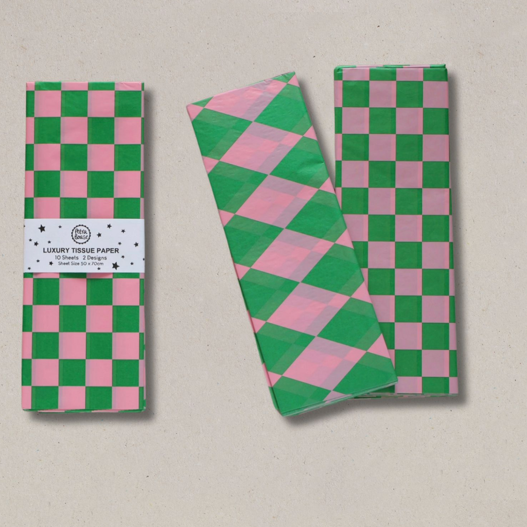 Tissue Paper pink & green