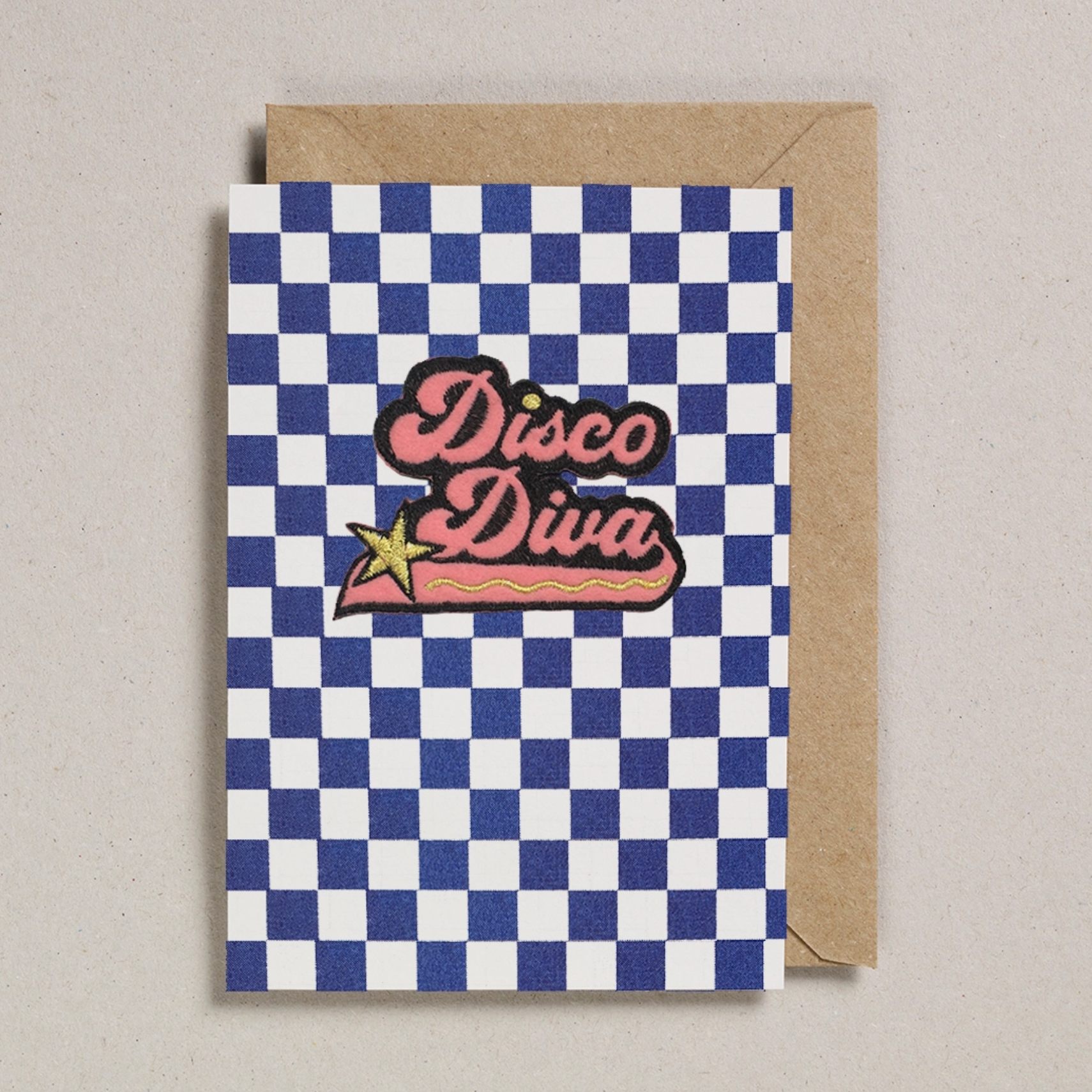 Disco Diva Patch (Iron On) Greetings Card