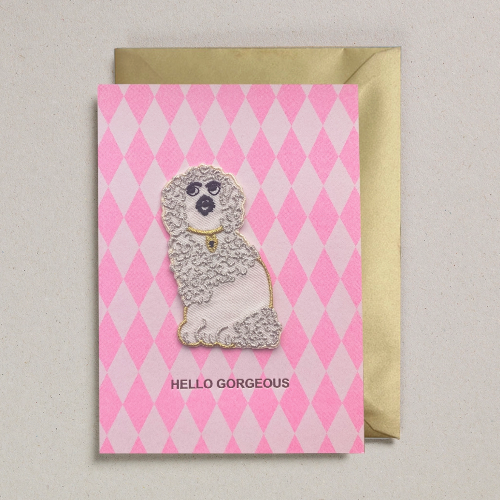 Dog (Iron On) Greetings Card