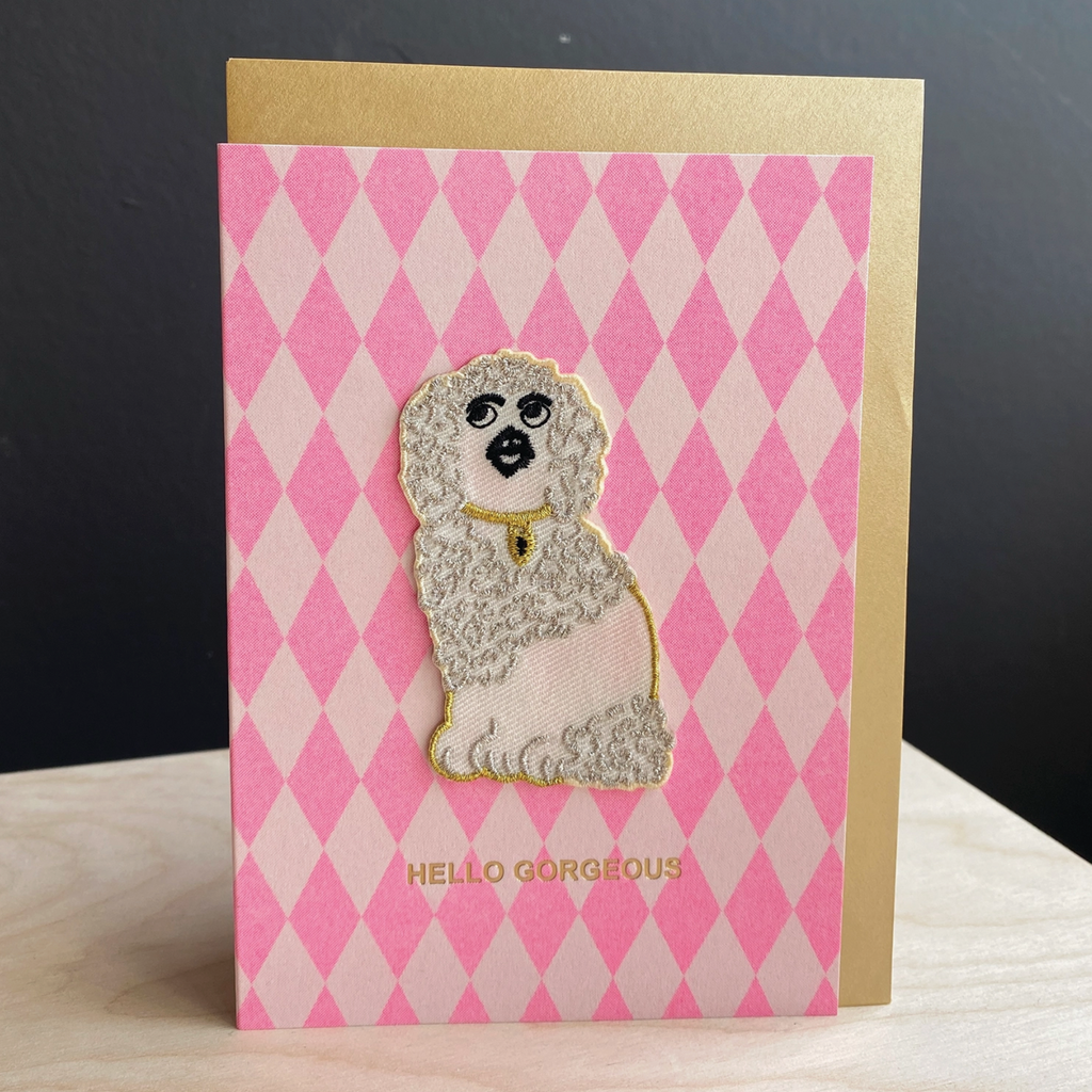 Dog (Iron On) Greetings Card