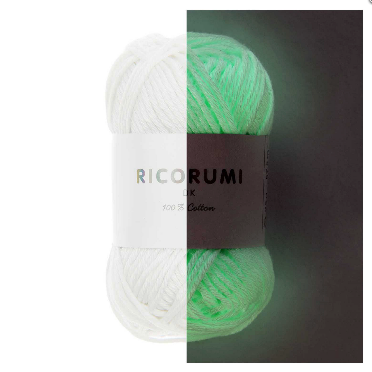 Ricorumi 25g Cotton : Glow in the Dark White