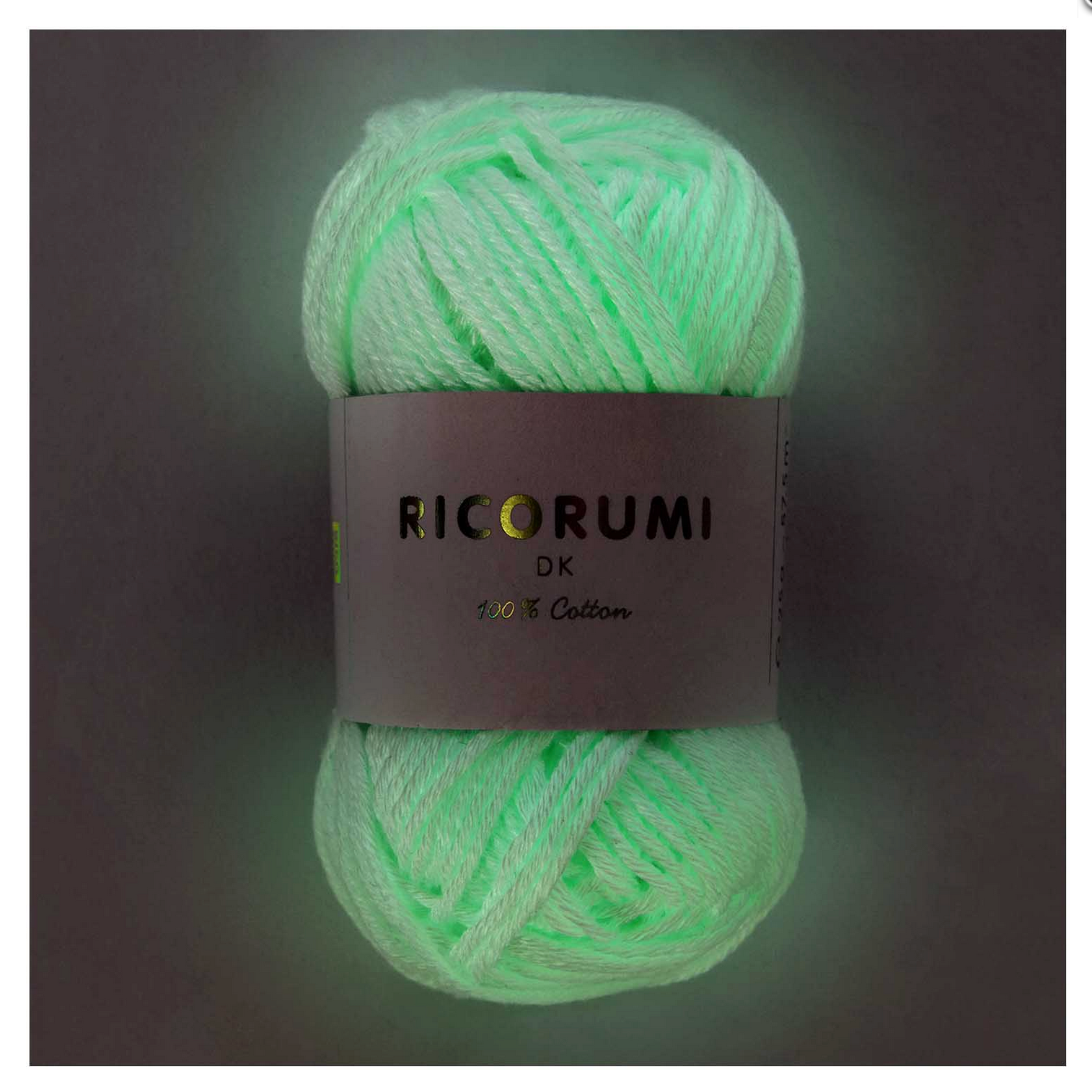 Ricorumi 25g Cotton : Glow in the Dark White