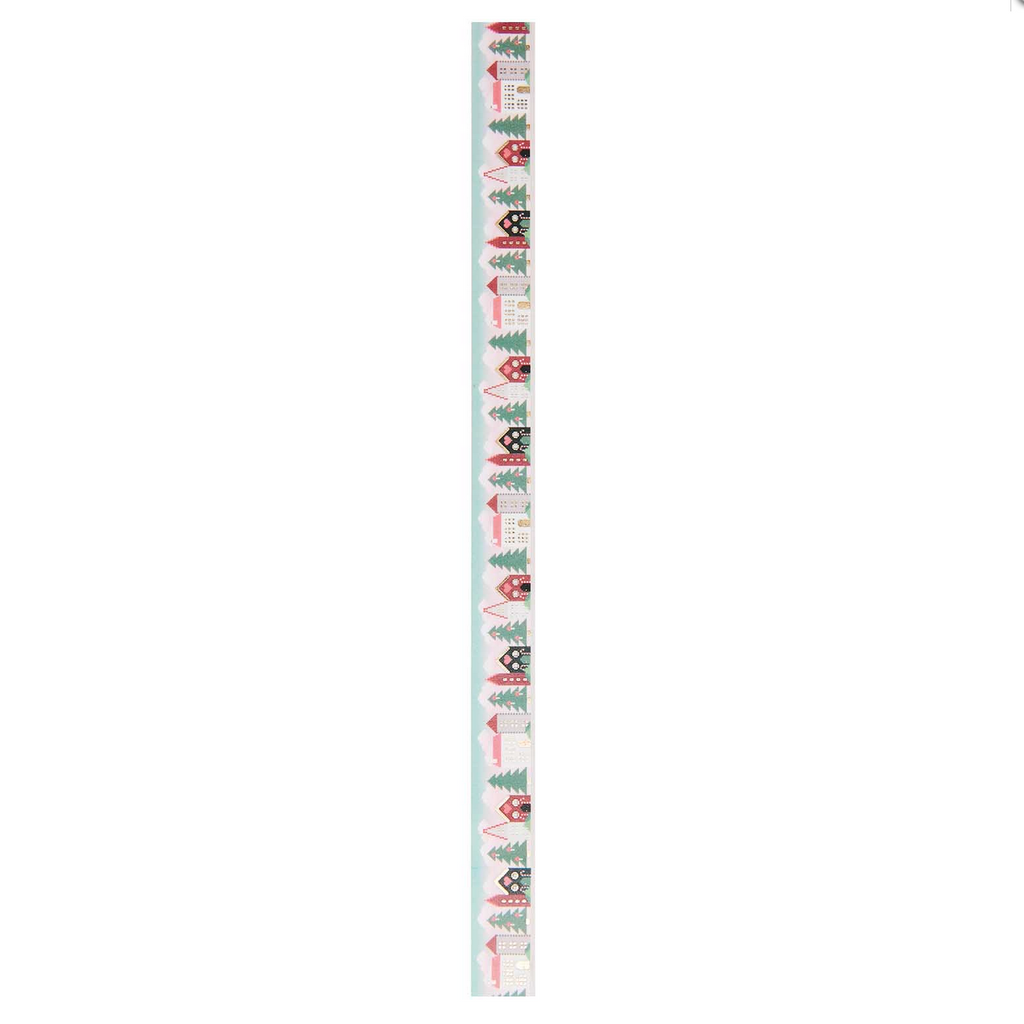 Metallic Tape Washi Winter Scene Houses
