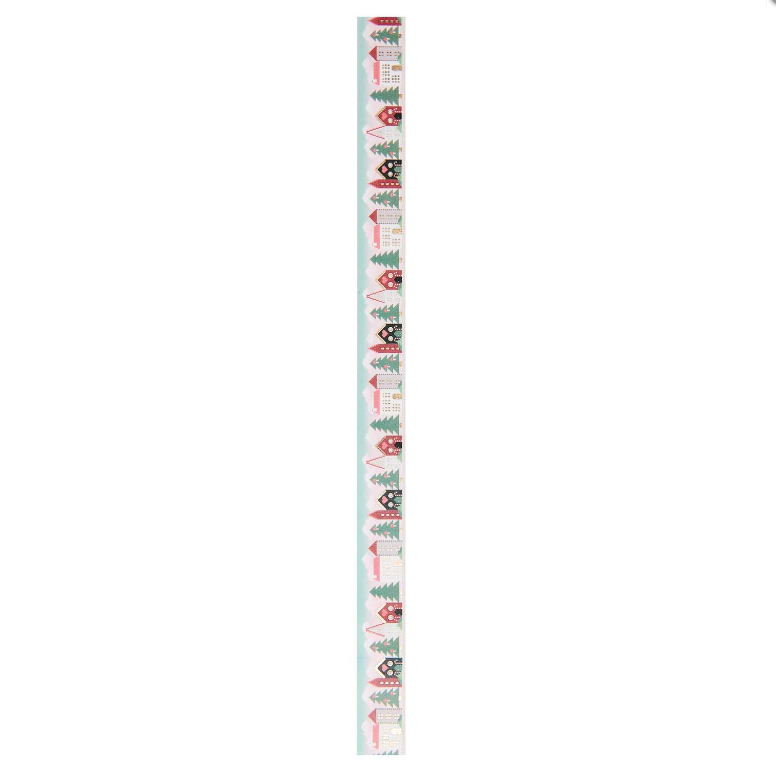 Metallic Tape Washi Winter Scene Houses