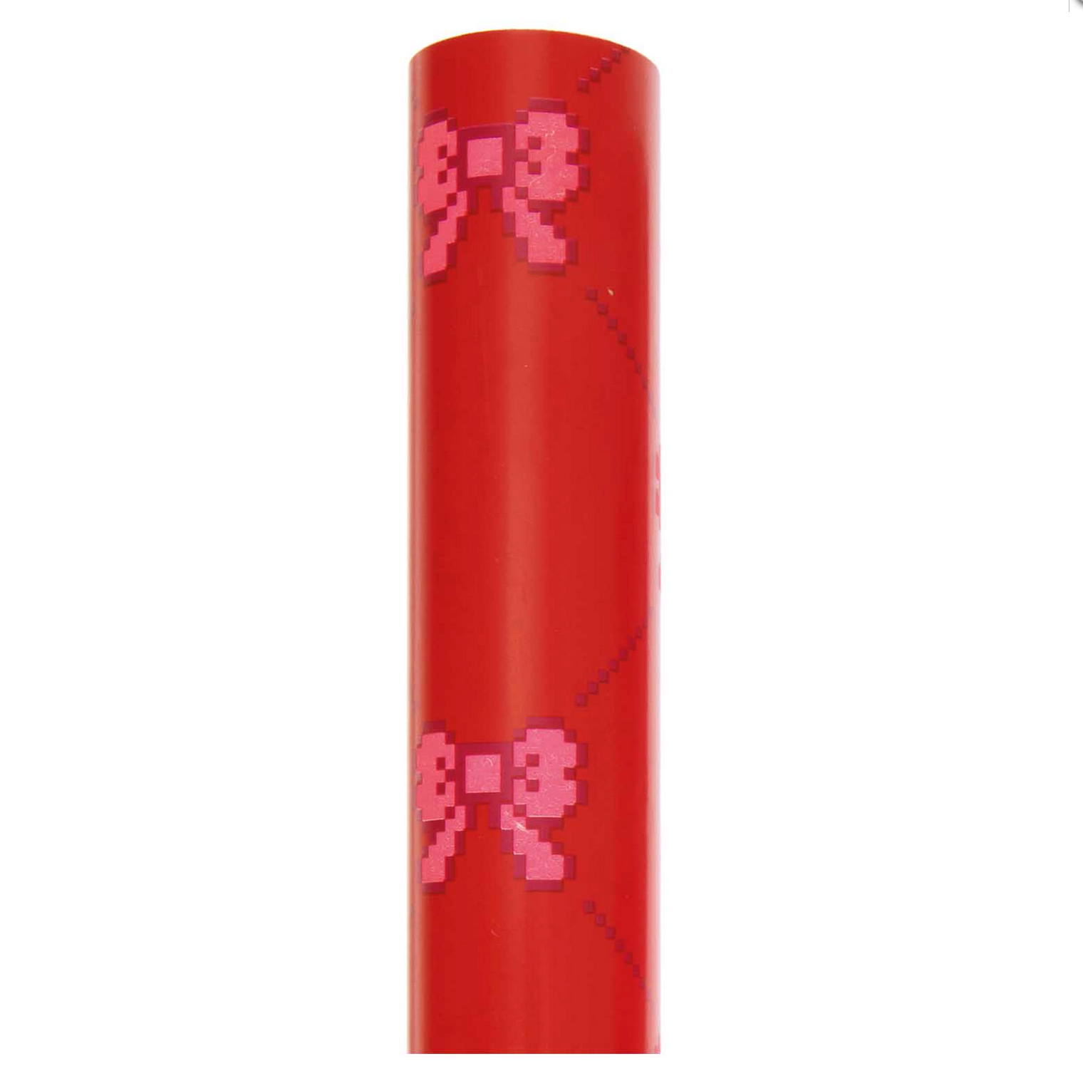 Pink Bows on Red Wrapping Paper