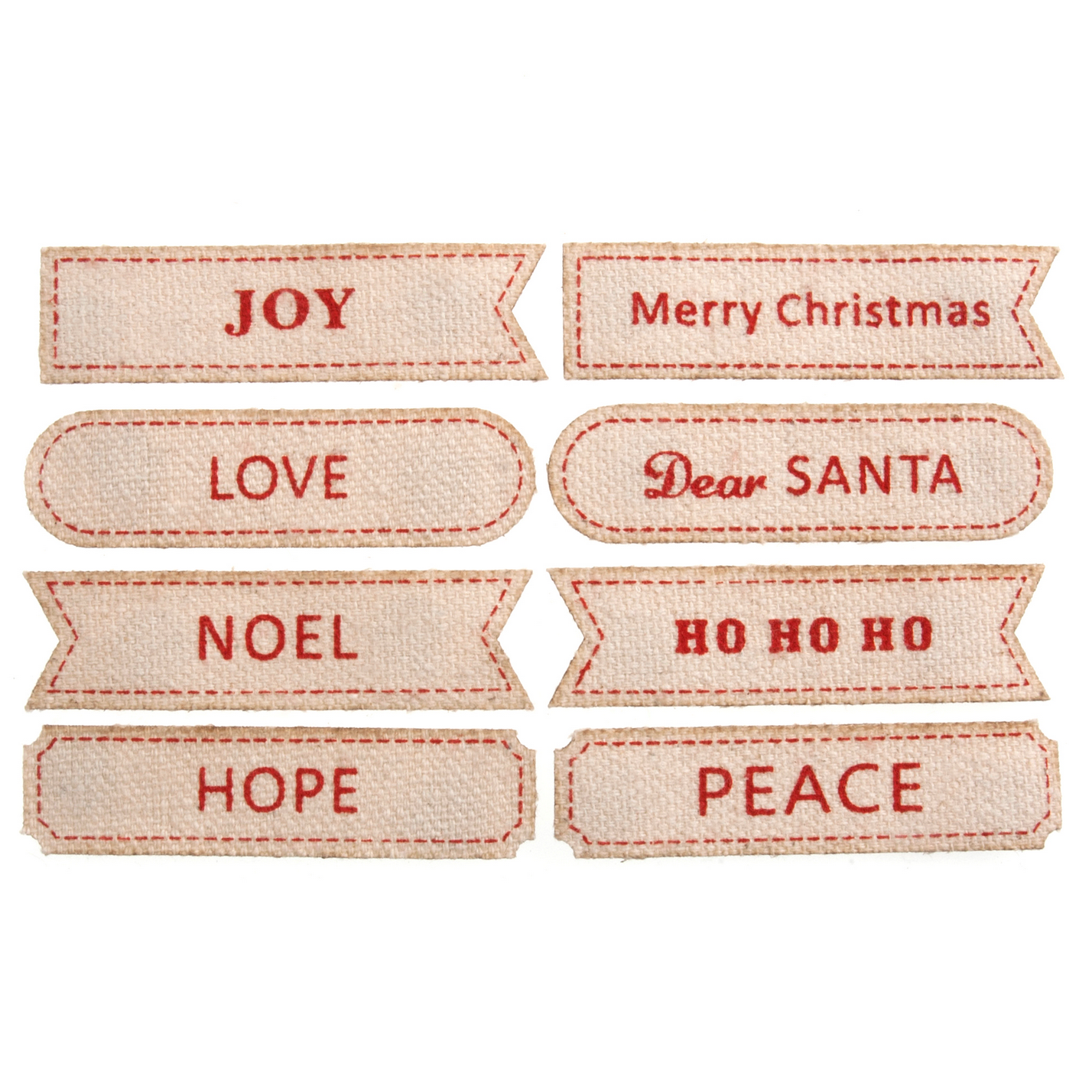 Canvas Christmas Sew / Stick Embellishments