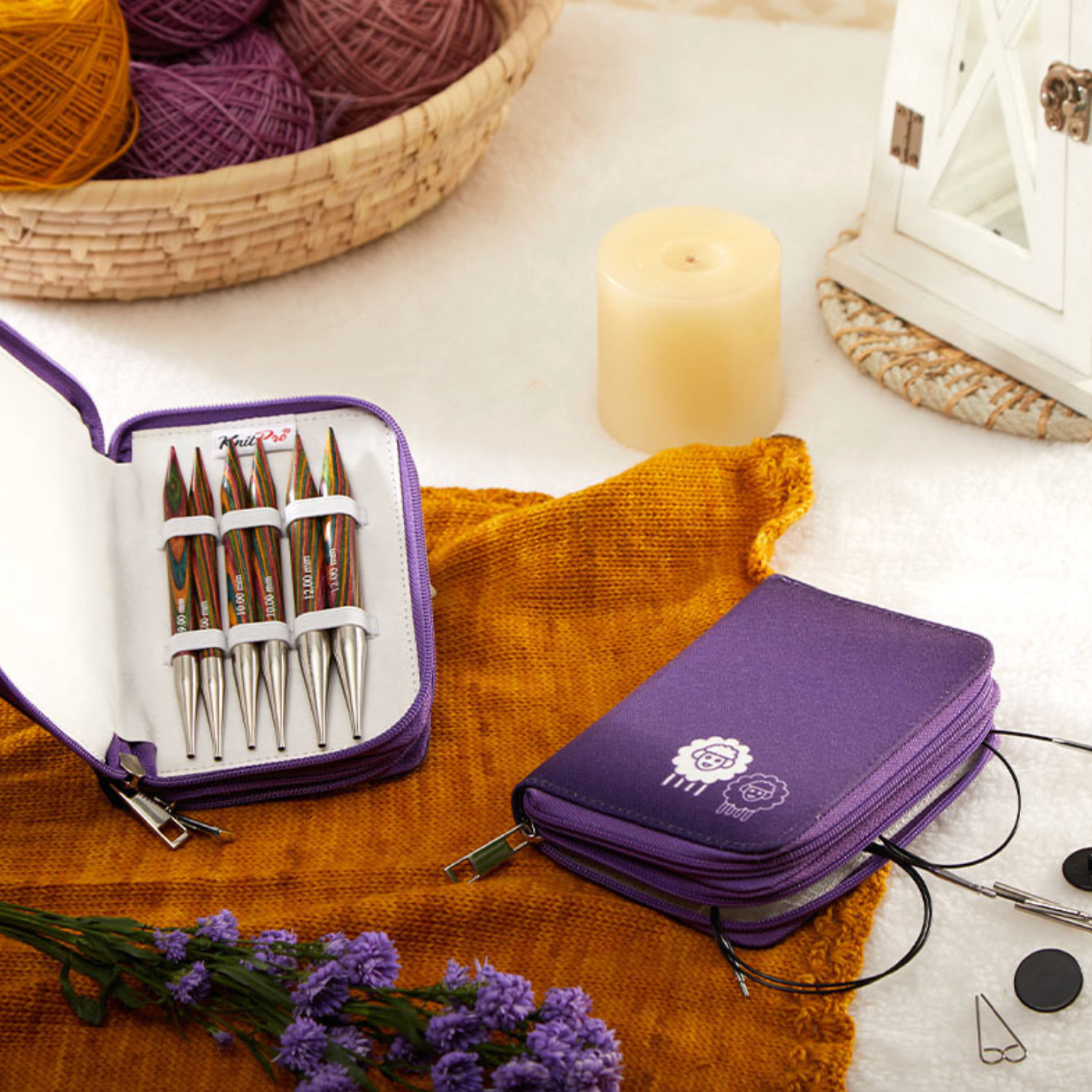 Knitting Needles Pins : Circular : Interchangeable : Symfonie : Chunky Set