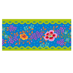 Odile Bailloeul Velvet Border : India Blue : sold by the metre