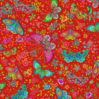 Cotton Fabric HALF METRE : Odile Bailloeul Pushkar Red