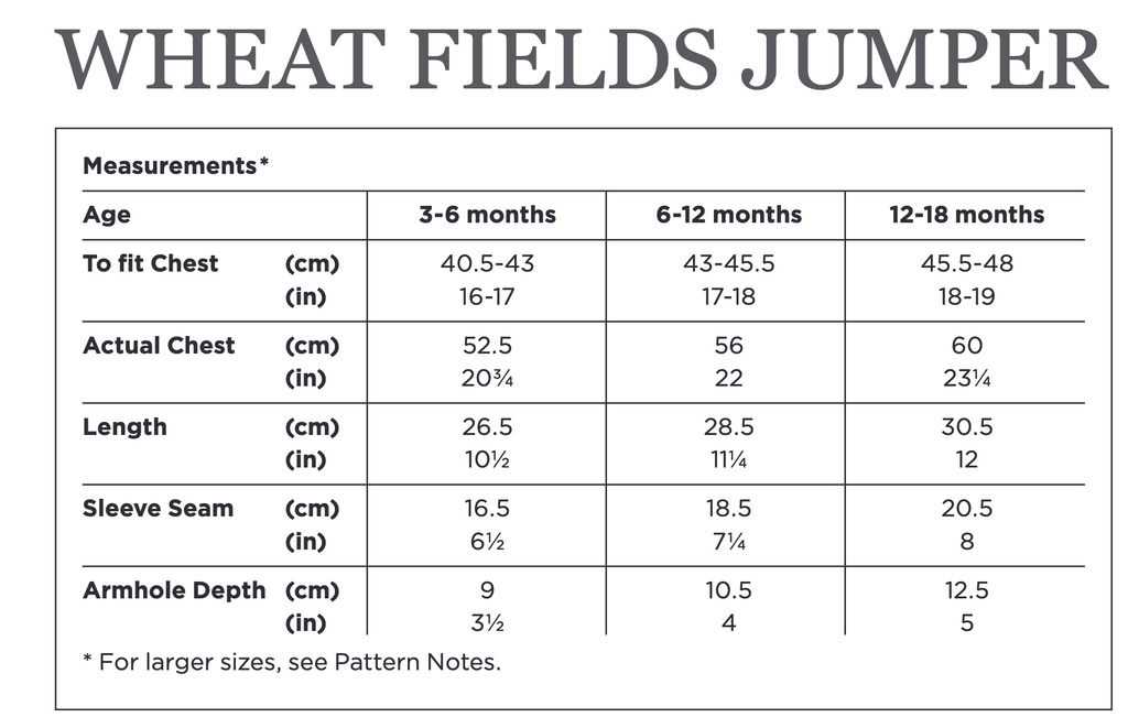 Wheat Fields Jumper Baby / Toddler Knitting Kit