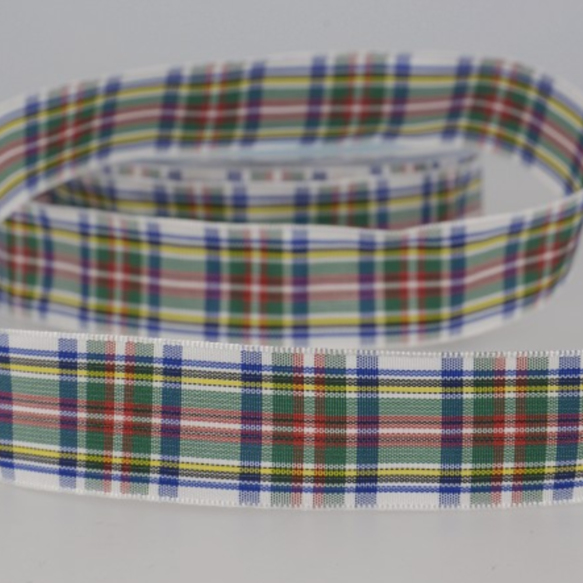 Tartan Ribbon 16mm White Background