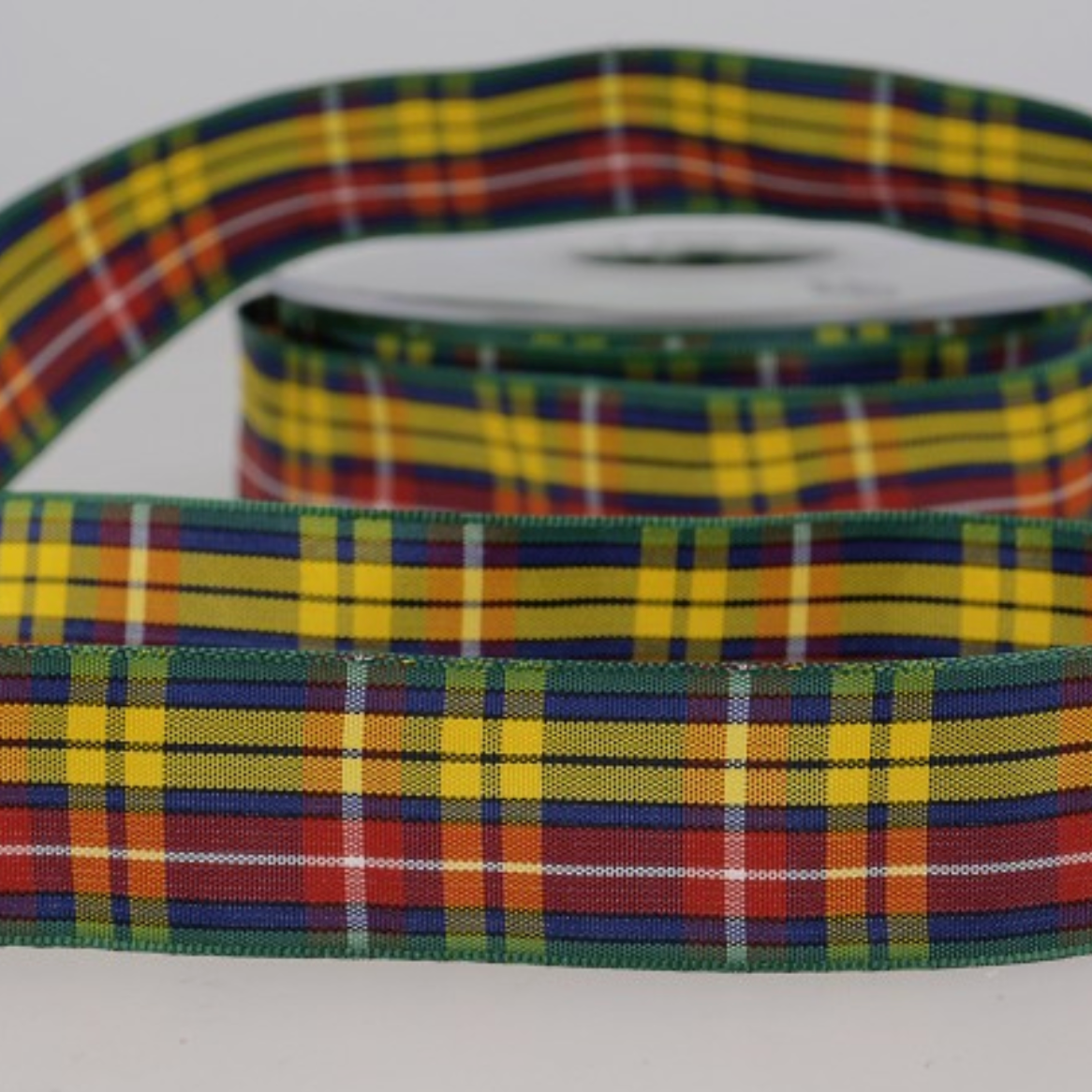 Tartan Ribbon 16mm Green background